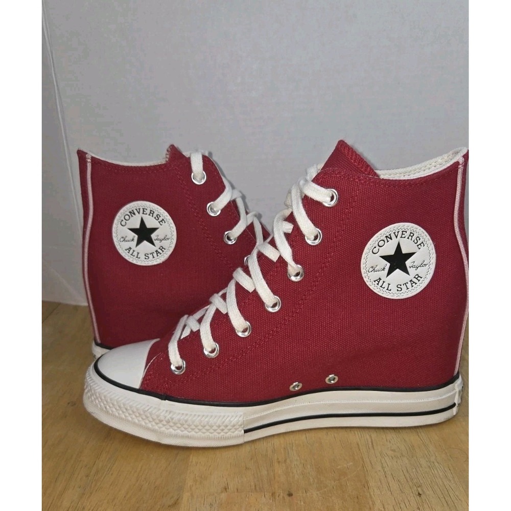 Converse Chuck Taylor All Star Wedge Platform High A12569C Red Womens 9 - Picture 7 of 11